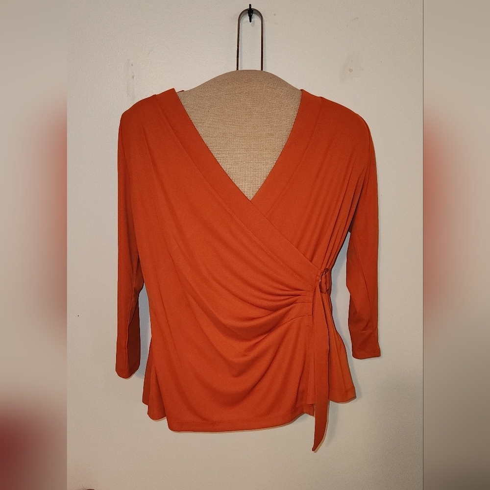 New With Tags Lauren Ralph LaurenWomen's Faux-Wrap Jersey Top Size X-Large